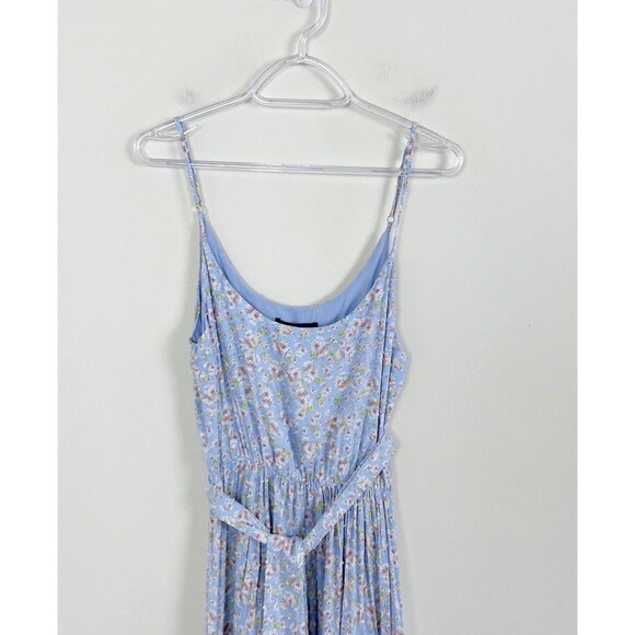 Lulus Women Sunny Bliss Lt Blue Floral Strapless Maxi Dress S Cottagecore Fairy - Picture 5 of 6